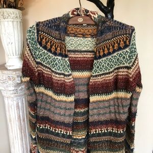 Orvis cardigan FAIRISLE SWEATER COAT XS knit multicolor